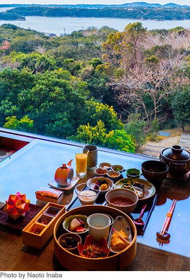 志摩観光ホテルからみえる景色と和食「浜木綿」