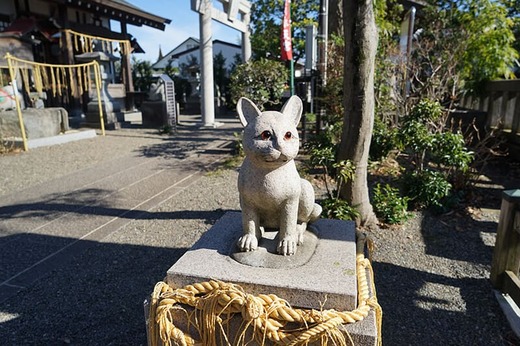 ただいま猫の石像