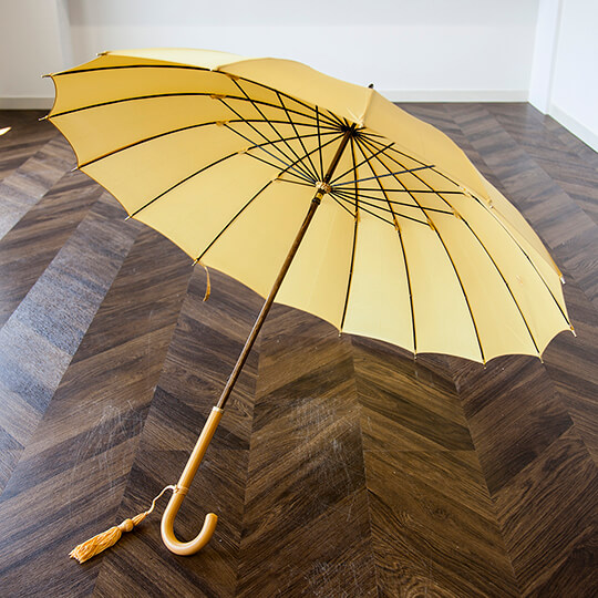 婦人用雨傘 トラッド－16－L－レモンイエロー　イメージ