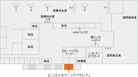 長崎空港 ビジネスラウンジ アザレア 地図