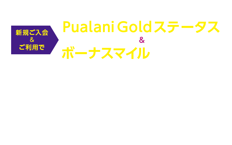 ハワイアンエアラインズVISAゴールドカード新規ご入会＆ご利用キャンペーン