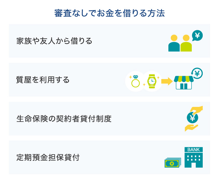 審査なしでお金を借りる方法