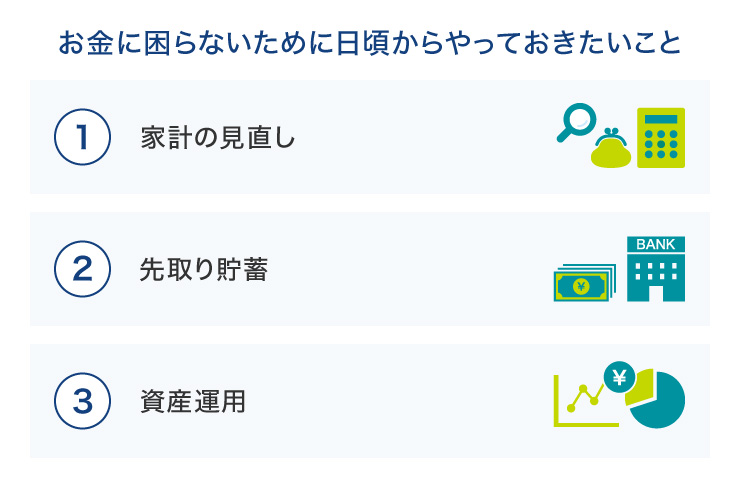 お金に困らないために日頃からやっておきたいこと