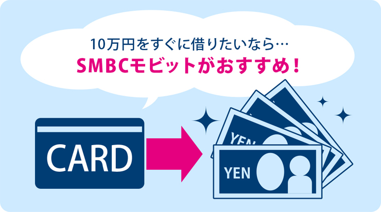 10万円をすぐに借りたいなら、SMBCモビットがおすすめ！