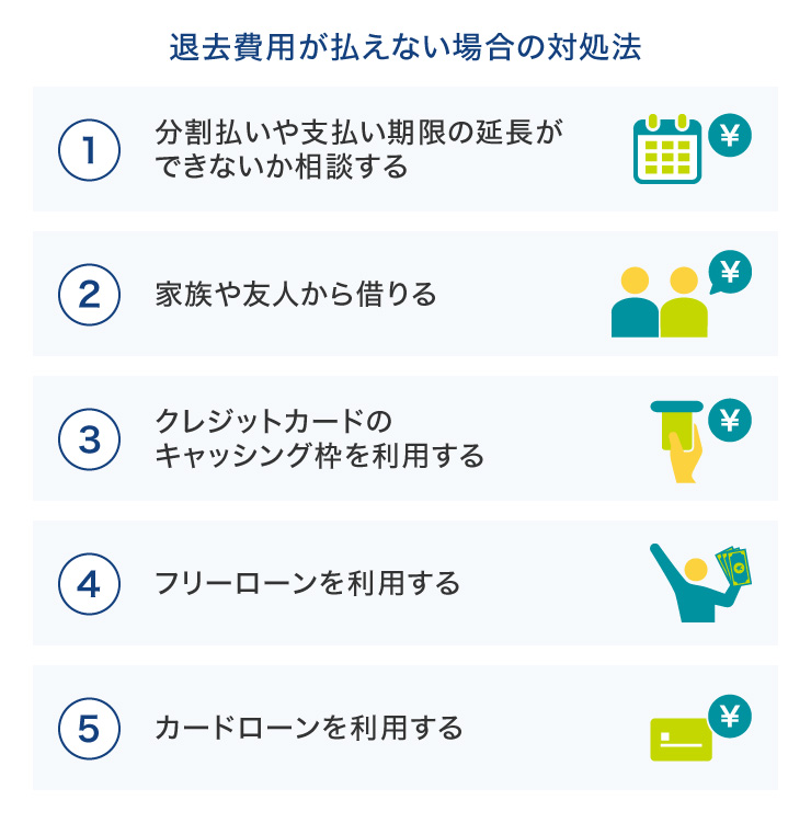 退去費用が払えない場合の対処法