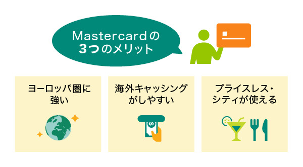 Mastercardの3つのメリット