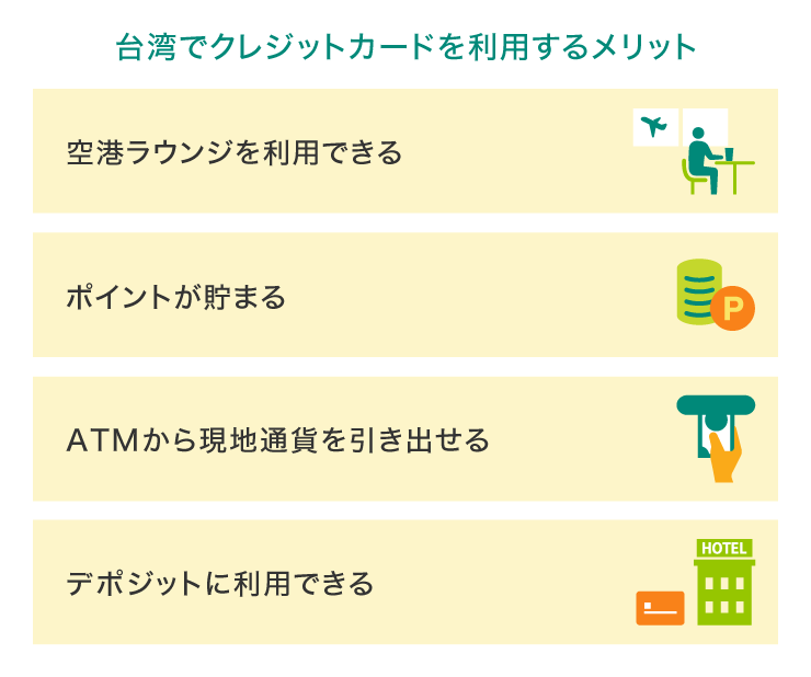 台湾でクレジットカードを利用するメリット