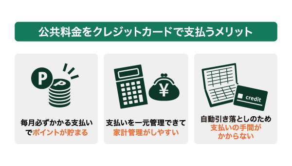 公共料金をクレジットカードで支払うメリット