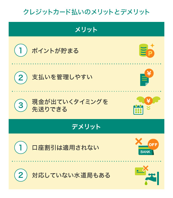 クレジットカード払いのメリットとデメリット